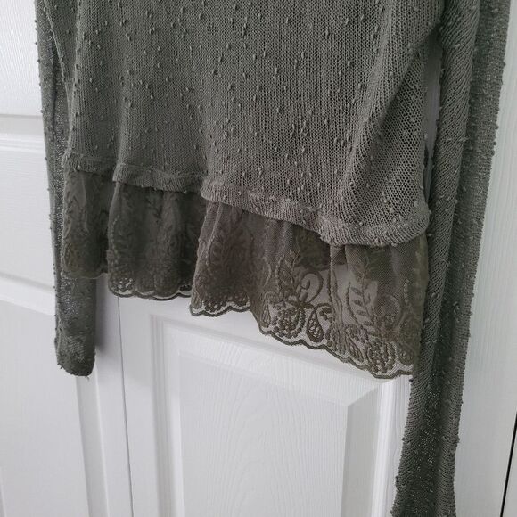 American Eagle Lightweight Sweater Olive Green Size Large - Picture 4 of 8